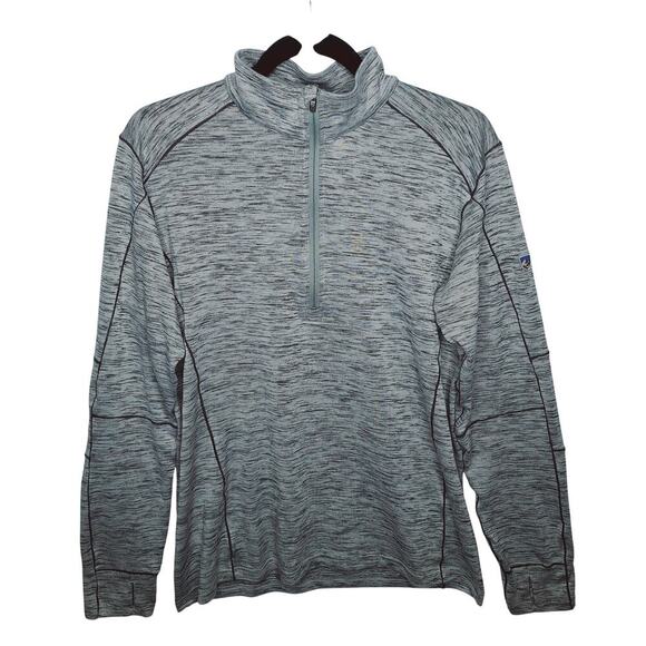 Kuhl Men's Alloy 1/4 Zip Pullover Sweater 3118 Cloud Gray Lightweight Medium - Picture 1 of 11